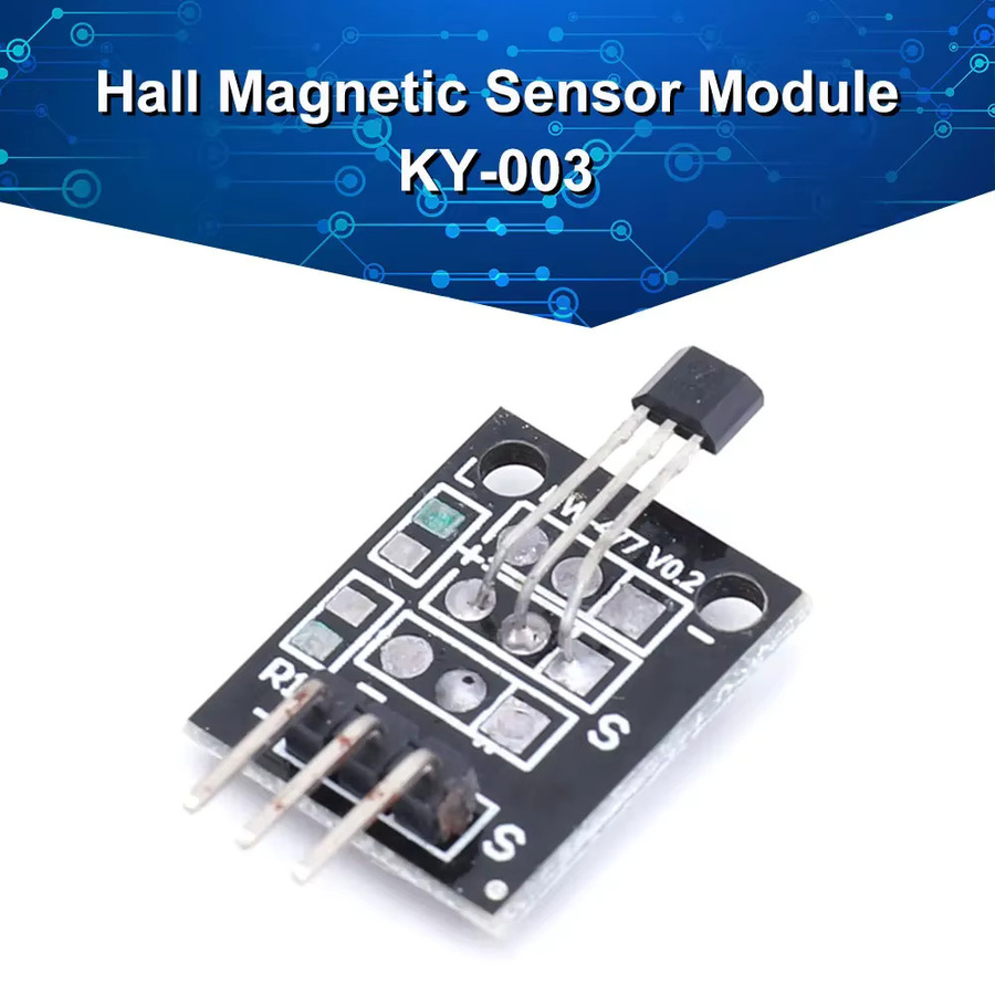 VAKIND KY-003 Magnetschalter-Sensormodul A3144 Hall-Effekt-Magnetsensor in Schwarz für Arduino - Bild 2