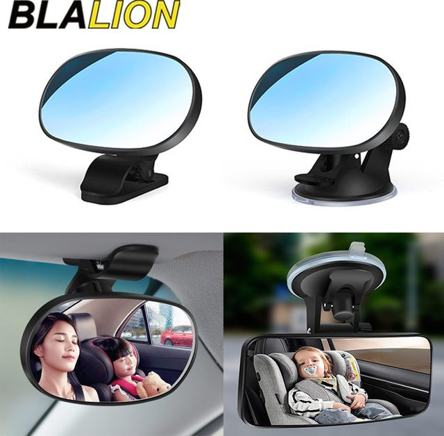 BLALION Auto-Babyspiegel 360 Grad drehbar mit Saugnapf in Schwarz für die Rücksicht auf den Autositz - Bild 1