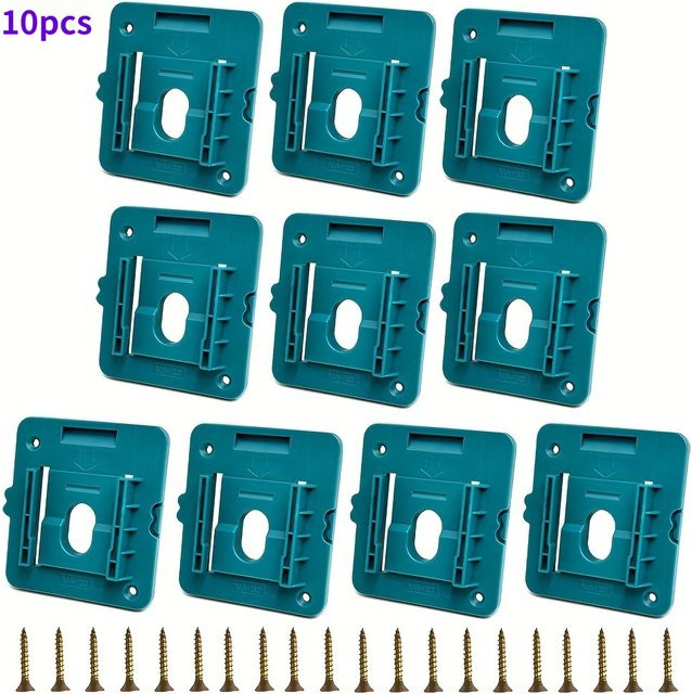10 Stück Makita Batteriehalterung zur Wandmontage für 18V Akkus BL1860 BL1850 BL1840 BL1830 in Blau - Bild 1
