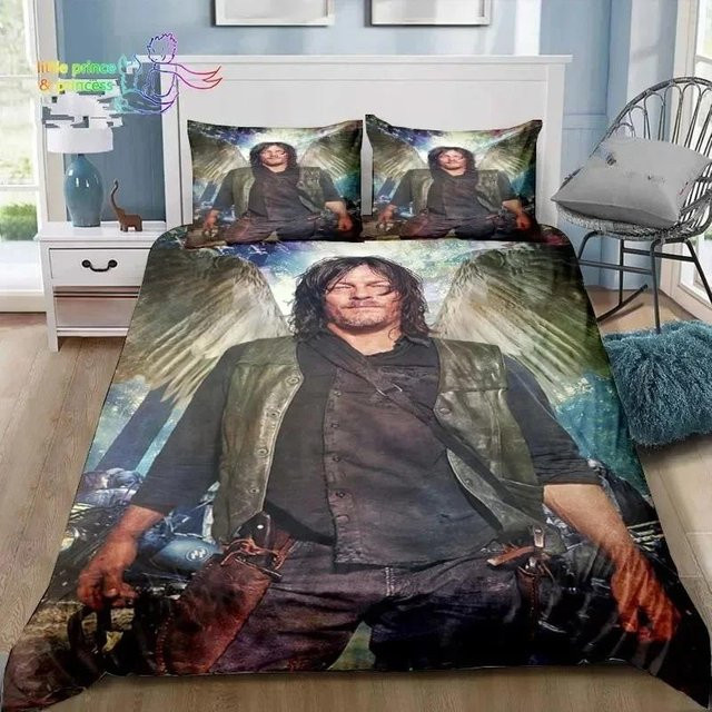 The Walking Dead Daryl Dixon Flügel Motiv Bettwäsche-Set mit 3D-Druck, Mehrfarbig, B: 173 cm, H: 218 cm - Bild 1