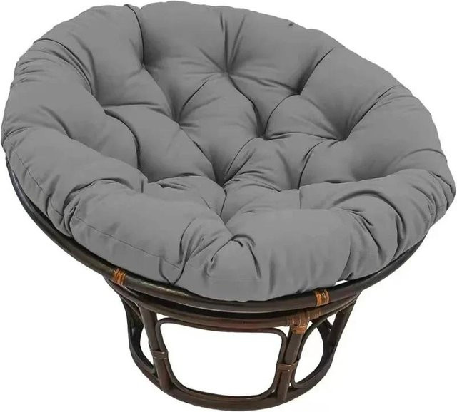 Runder Tatami Pouf als Bodensitzkissen in Dunkelgrau, Durchmesser: 80 cm - Bild 1