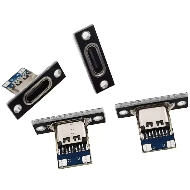 BSN USB-C Buchse 3.1 Typ-C Datenladeanschluss mit Befestigungsplatte für kleine elektrische Geräte (2-Pin oder 4-Pin) - Bild 2