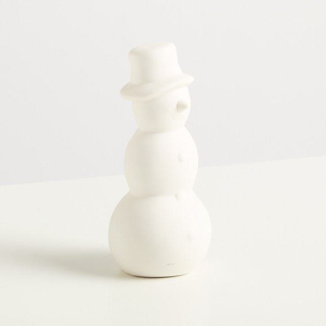 BLUME2000 Keramik Schneemann in Weiß für deine winterliche Weihnachtsdeko - Bild 1