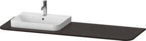Duravit Waschtisch-Konsole Happy D.2 Plus in Nussbaum gebürstet, B/T: 160 x 55 cm, mit 1 Aufsatzwaschbecken links - Bild 1