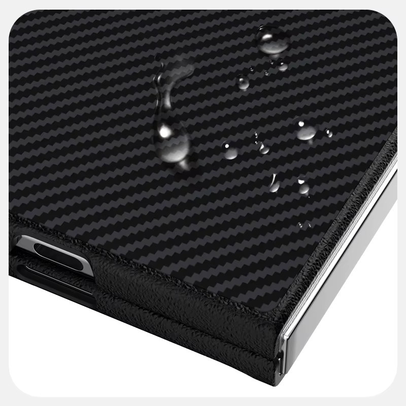 Magsafe Magnetische Schutzhülle aus Carbon Fiber für Samsung Galaxy Z Fold 7, Z Fold 6 und Z Fold 5 in Schwarz oder Lila - Bild 5