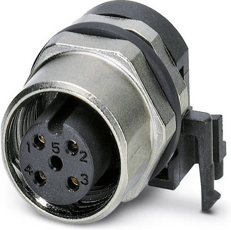 Phoenix Contact 1439900 Sensor-Aktor-Einbausteckverbinder M12 Buchse, 4-polig, silber, 10 Stück - Bild 1