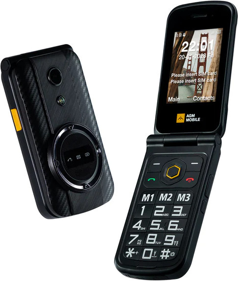 AGM Mobile M8 Flip Klapphandy Schwarz mit Bluetooth und 2,8 Zoll Display - Bild 1
