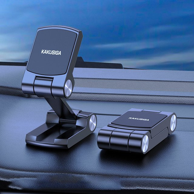 Faltbare magnetische Auto-Telefonhalterung für iPhone, Xiaomi und Samsung in Schwarz - Bild 1