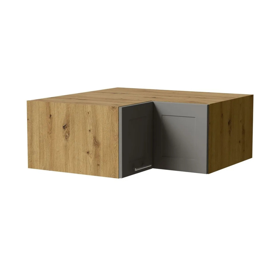 Feldmann-Wohnen Eckaufsatzschrank Oslo Küchenschrank mit Soft-Close-Türen in Eiche Artisan und Dust Grey Matt, B/T/H: 90 x 36 x 90 cm - Bild 2