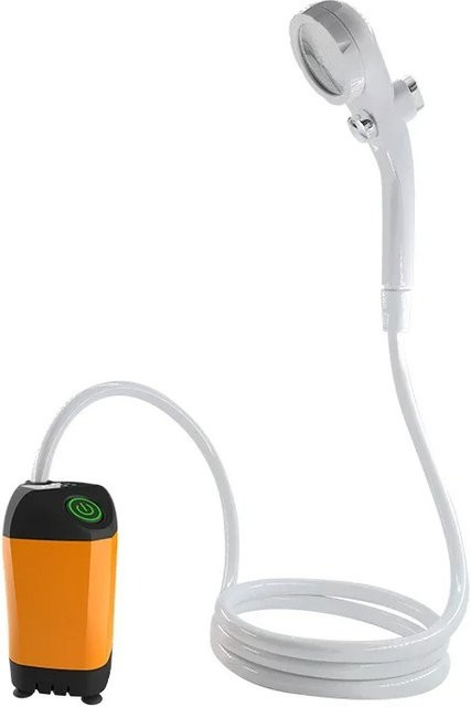 NOCCLILI Wiederaufladbare tragbare Hochdruck-Elektroduschpumpe in Orange, USB-betrieben und wasserdicht für Camping, Strand, Wandern und Tierpflege - Bild 1