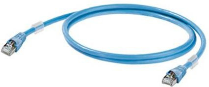 Weidmüller RJ45 Patchkabel CAT 6a S/FTP Ethernet LAN Blau, Länge: 0,50 m - Bild 1