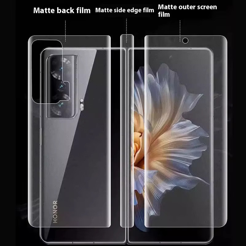 4-in-1 Hydrogel-TPU-Displayschutzfolie für Honor Magic V5, matte Ganzkörper-Schutzfolie für Innen und Außen, transparent - Bild 2