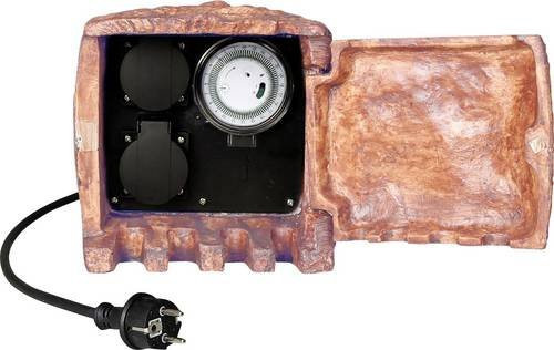LEDmaxx ST202B Steckdosenleiste in Braun mit Zeitschaltuhr - Bild 1