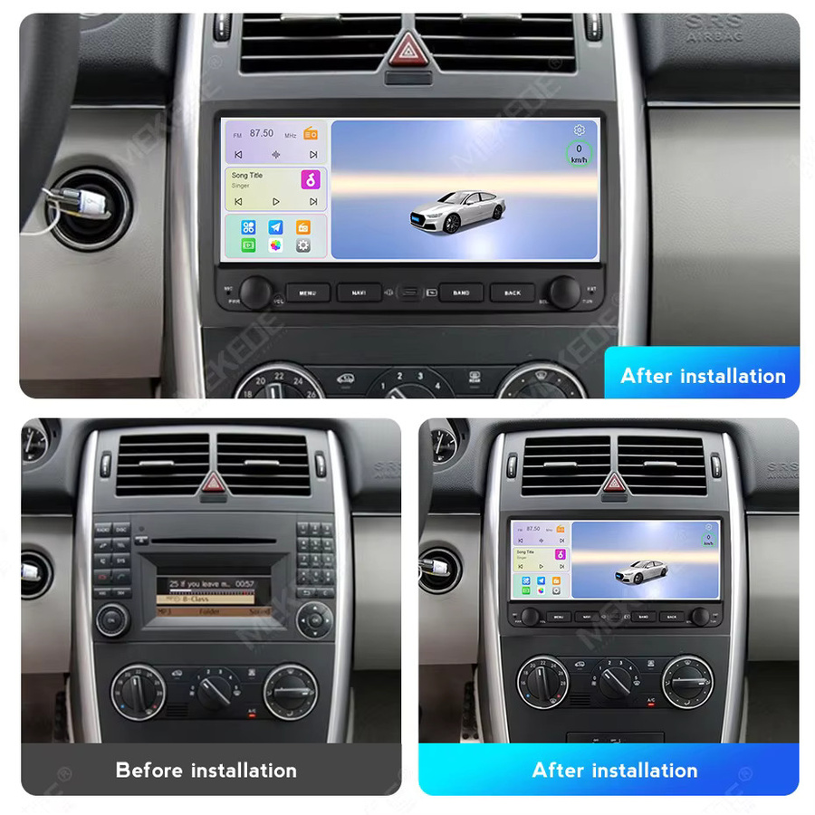 MEKEDE Kabelloses CarPlay und Android Auto Autoradio mit 10,26 Zoll Display, GPS-Navigation und Bluetooth für Mercedes Benz B200 Sprinter W906 W639 AB Klasse W169 W245, Schwarz - Bild 4