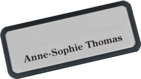 Eichner Namensschild magnetisch aus Kunststoff in Schwarz, B: 81 mm, H: 33 mm - Bild 1