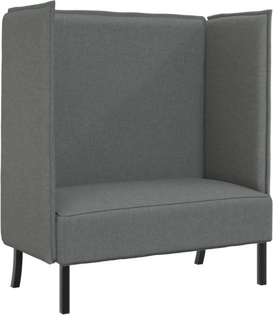 vidaXL Modernes Sofa mit hohem Rücken in Dunkelgrau aus Stoff, Höhe: 109 cm, Breite: 121 cm, Tiefe: 53 cm - Bild 1