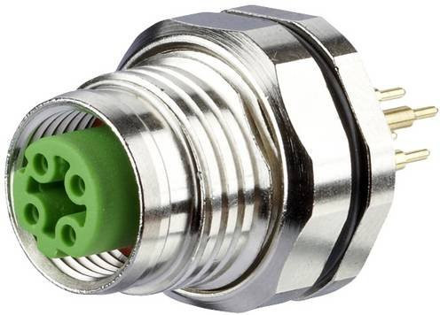 Metz Connect MMW370A1A1 Leiterplattenbuchse mit 4 Polen in Grün und Silber - Bild 1