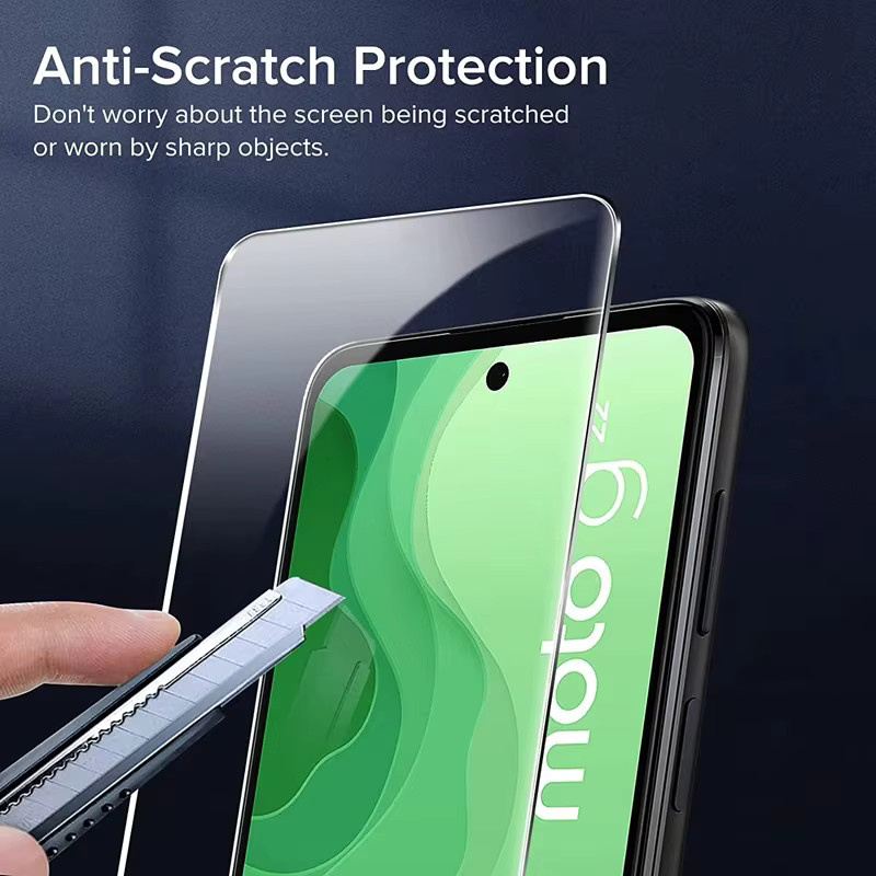 5 Stück Displayschutzfolien aus gehärtetem Glas für Motorola Moto G84, G54 5G und G14 4G in Transparent - Bild 3