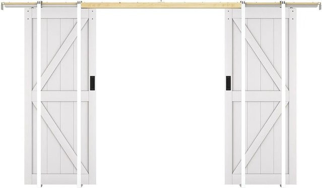 Vente-unique Schiebetür Nefara in Weiß, Breite: 83 cm - Bild 1
