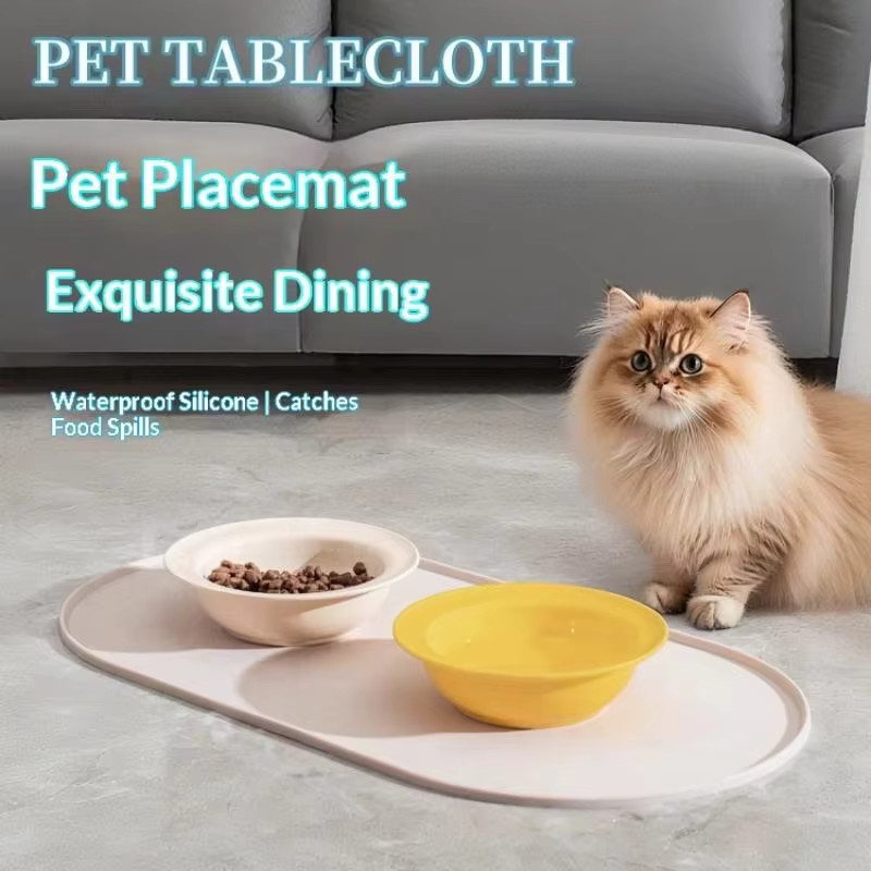 Multipet Tierfuttermatte für Katzen und Hunde, wasserdicht und rutschfest, Farbe: Grün - Bild 2