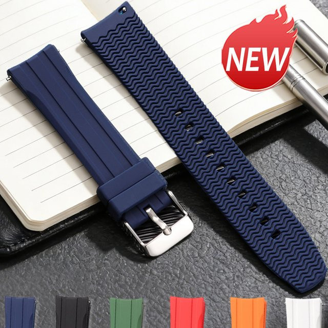 Uhrenarmband Silikon, Herren, 20/22 mm - Bild 1