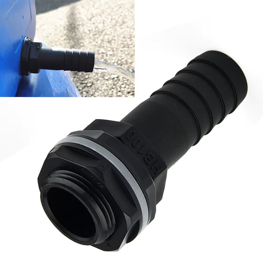 1-Zoll-Überlaufanschluss für Wasserhahn und Tank inklusive Mutter und Unterlegscheibe in Schwarz - Bild 4