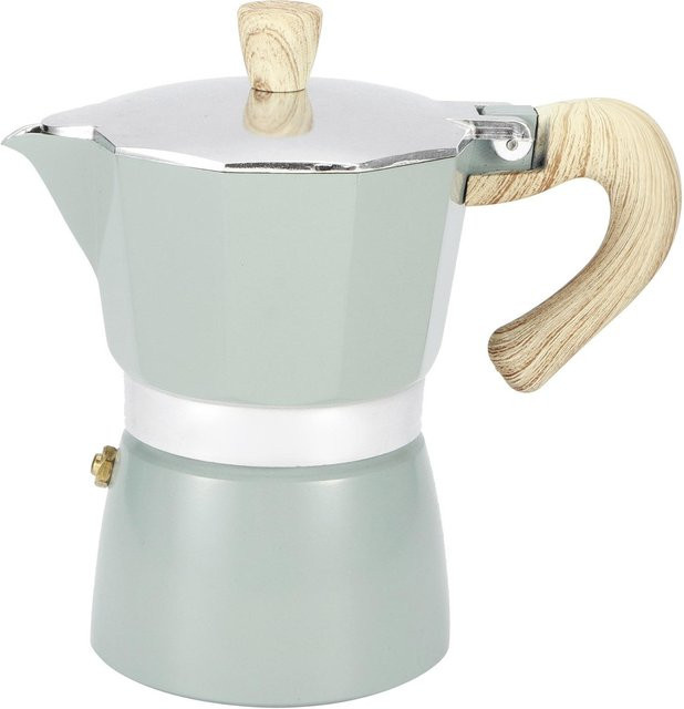 CosyHome Kaffeekocher Moka-Kanne aus Aluminium in Blau und Grau, 300 ml - Bild 1