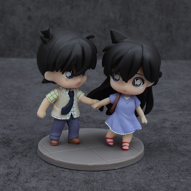 Bandai Detective Conan Chibi-Figuren Shinichi Kudo Ran Mouri, 2-teiliges Set - Bild 1