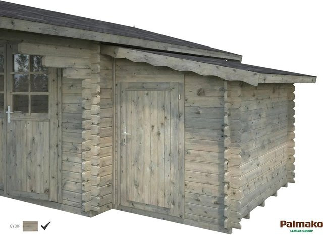 Palmako Anbauschuppen aus Fichtenholz in Grau, B: 153 cm, B: 215 cm - Bild 1
