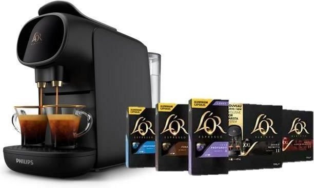 Philips L'Or Barista Sublime Kapselmaschine LM9012/65 in Schwarz mit Kapselerkennung und 50 enthaltenen Kapseln - Bild 1