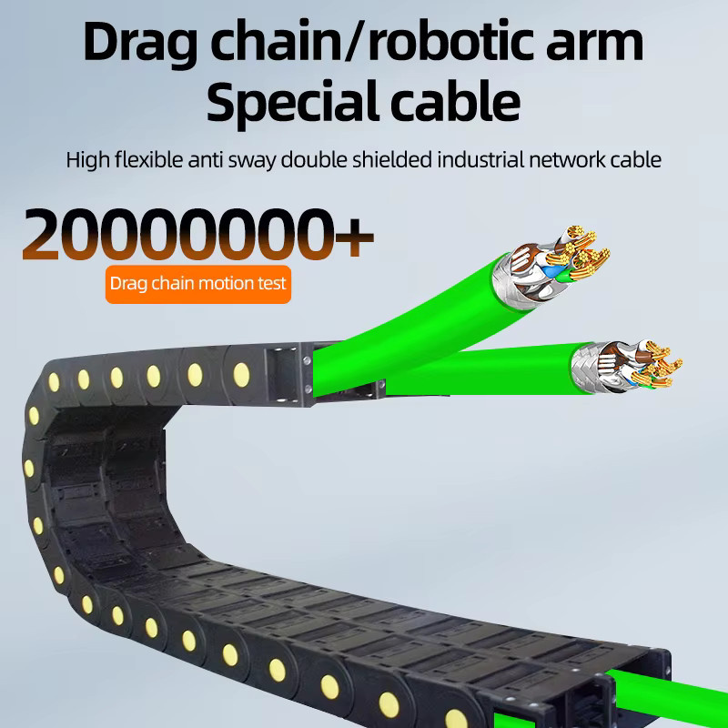 BYXGD CAT6A SFTP Ethernet-LAN-Kabel 26AWG 8-adrig aus reinem Kupfer in Rot und Grün - Bild 6