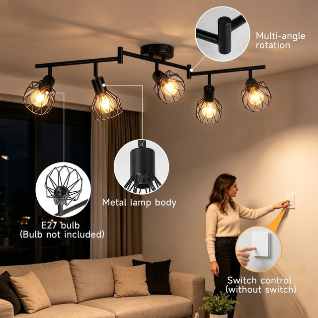 Moderne Pendelleuchte von CANMEIJIA mit warmem Licht für Wohnzimmer und Schlafzimmer - Bild 1