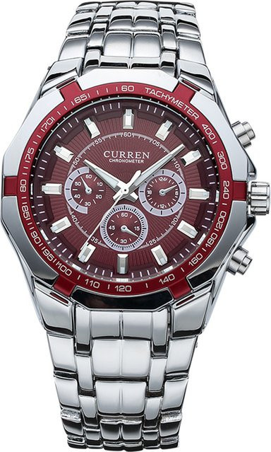 CURREN Armbanduhr, Quarz, Edelstahl, Silber, Herren - Bild 1