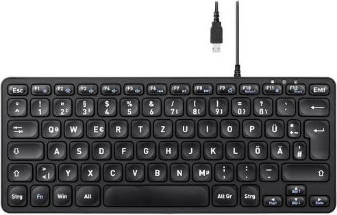 Perixx PERIBOARD-432 DE USB Tastatur QWERTZ Schwarz - Bild 1
