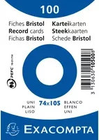 Exacompta Karteikarten DIN A7 blanko weiß aus Papier - Bild 1