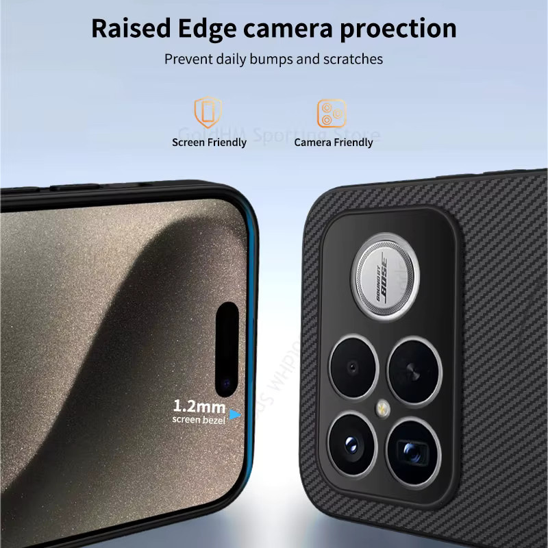 Luxus Carbon Faser Muster Handyhülle für Xiaomi Poco F8 Ultra F7 X7 M7 Pro mit Magnetfunktion und Kamera-Schutz in Schwarz und Grau - Bild 3