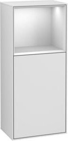V&B Seitenschrank Finion Wandbeleuchtung mit LED-Beleuchtung und Regalfach in Weiß - Bild 1