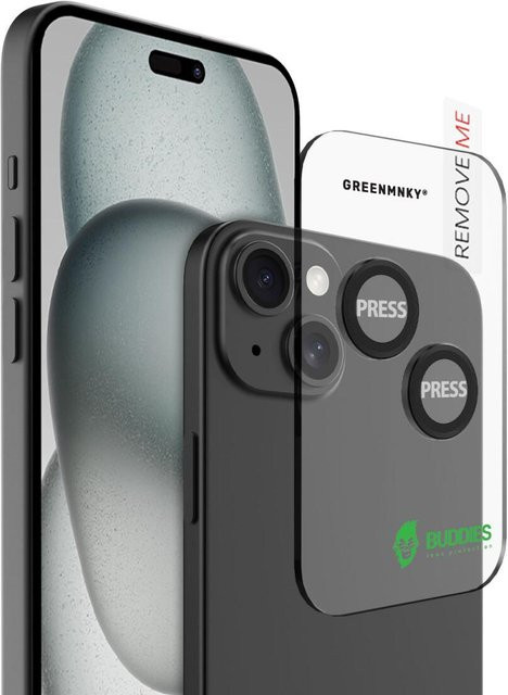 BUDDIES Handyhülle für iPhone 15 und iPhone 15 Plus, Schwarz - Bild 1