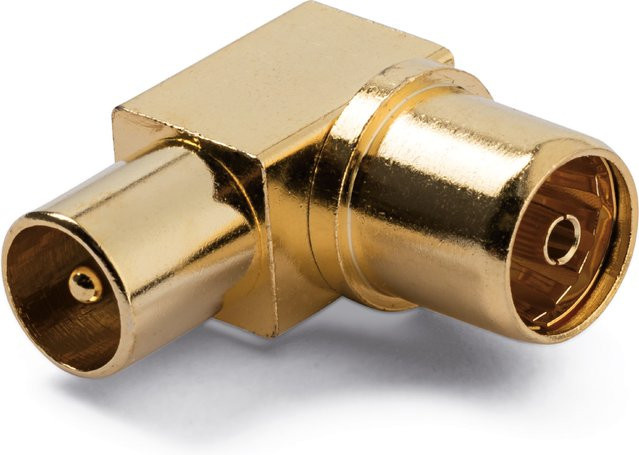 Vivanco Koaxial-Winkeladapter vergoldet in Gold - Bild 1