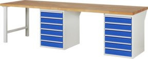 Rau Werkbank 7516A8 mit 12 Schubladen, Multicolor, B/T/H: 300 x 90 x 84 cm - Bild 1