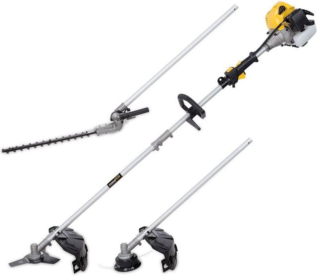 Powerplus Garten Multitool 3-in-1 mit 33cc Benzinmotor in Gelb inklusive 2 Zubehörteilen - Bild 1