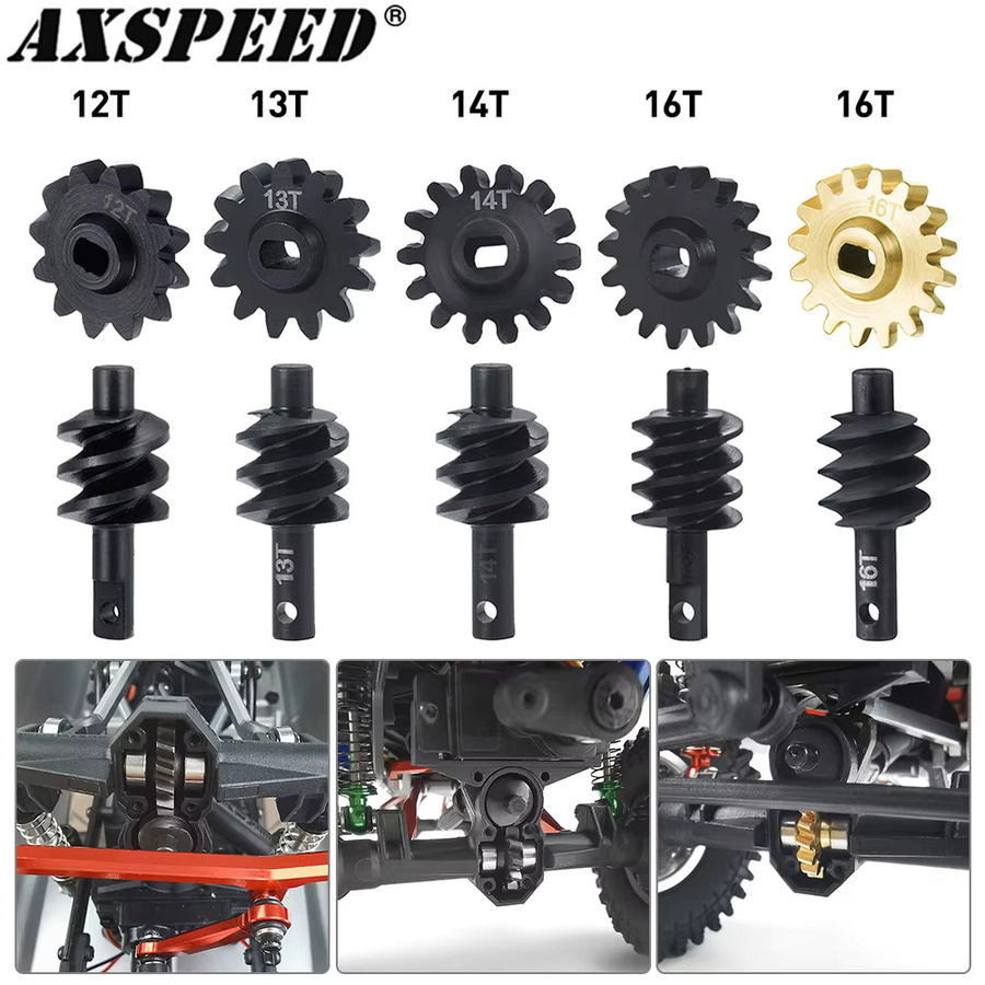 AXSPEED Stahlgetriebe Overdrive Schneckendifferentialachse, Zubehör, 1:24, Metall - Bild 2