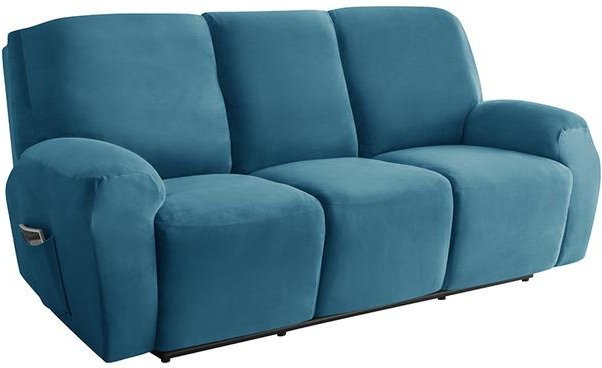 Leorate Samt-Sofabezug für Liegesessel in Grau, waschbarer Schonbezug aus Polyester - Bild 1