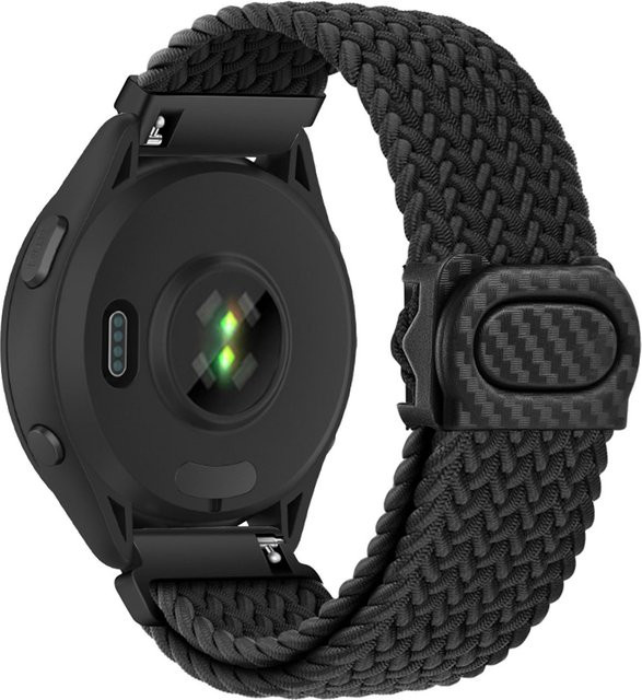 DAINU Uhrenarmband Nylon, Schwarz, Garmin Forerunner 165/165 Musikband - Bild 1