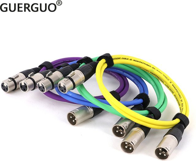 GuerGuo Symmetrisches Audio-Patchkabel XLR auf XLR, 3-polig, Mehrfarbig - Bild 1