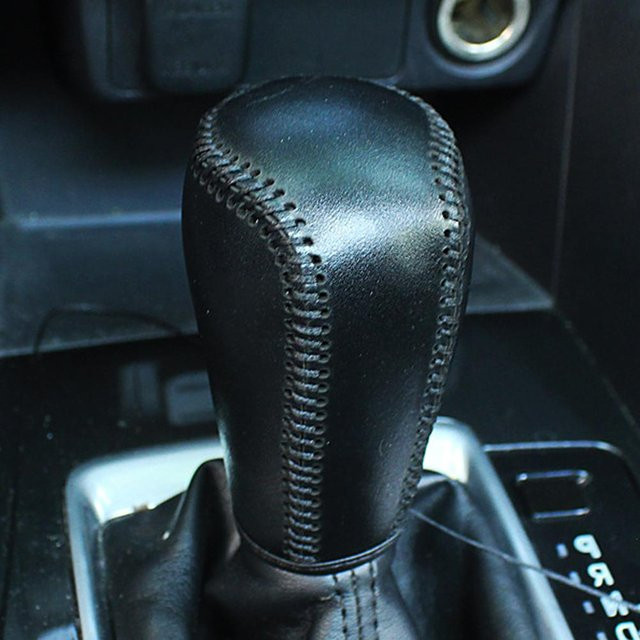 World Auto Parts Leder Schaltknauf Abdeckung für Mazda 3 Axela Atenza CX-5 CX3 CX5 in Schwarz - Bild 1