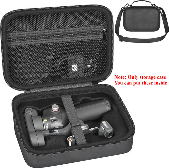 Paiyule Kameratasche für DJI Osmo Mobile 8 7P 7 Gimbal-Stabilisator, harte Reisetasche mit Schultergurt in Schwarz - Bild 1