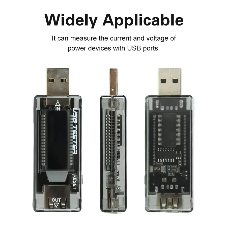Aideepen USB Spannung und Kapazitätstester für Batterien und Powerbanks, 4-30V, Blau - Bild 4