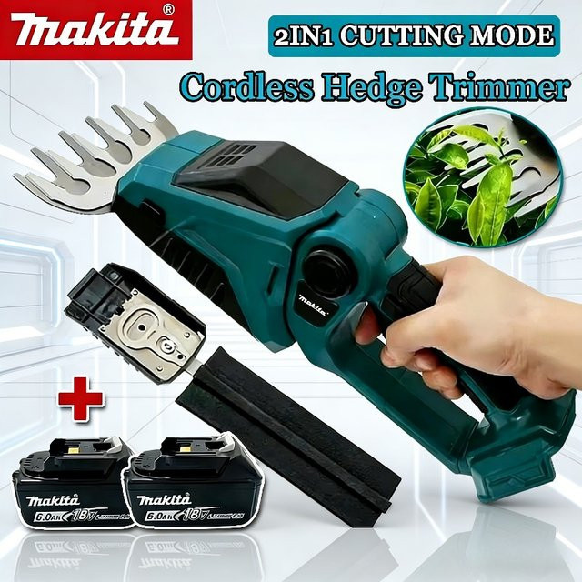 Makita 2-in-1 Akku-Heckenschere und elektrische Grasschere für den professionellen Gartenbereich - Bild 1