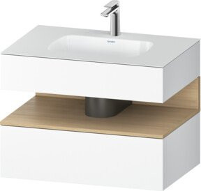 Duravit Qatego Einbauwaschtisch-Möbel-Set in Weiß, B/T/H: 80 x 55 x 60 cm - Bild 1